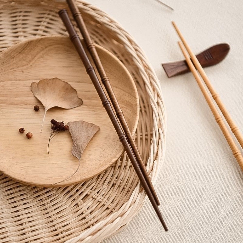 1 par de pauzinhos de madeira  - Bamboo Cutlery Travel avaliação e preço