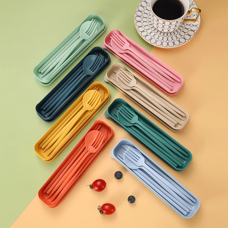 Utensílios portáteis de 4 peça - Bamboo Cutlery Travel avaliação e preço