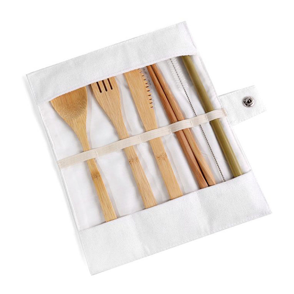 Conjunto de talheres de bambu  - Bamboo Cutlery Travel avaliação e preço