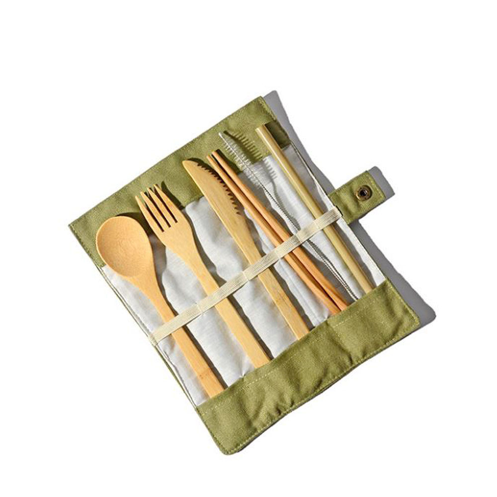 Conjunto de talheres de bambu  - Bamboo Cutlery Travel avaliação e preço